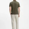 Stretch-cotton slim-fit polo shirt with logo patch