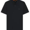 Stretch-cotton slim-fit polo shirt with logo patch