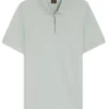 Stretch-cotton slim-fit polo shirt with logo patch