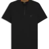 Stretch-cotton slim-fit polo shirt with logo patch