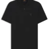 Stretch-cotton slim-fit polo shirt with logo patch