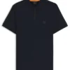 Stretch-cotton slim-fit polo shirt with logo patch