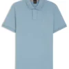 Stretch-cotton slim-fit polo shirt with logo patch