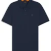 Stretch-cotton slim-fit polo shirt with logo patch