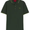 Stretch-cotton slim-fit polo shirt with printed logo Stretch-cotton slim-fit polo shirt with printed logo