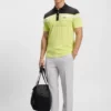 Stretch-cotton slim-fit polo shirt with quick-dry function
