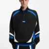 Stretch-cotton sweatshirt with colourful panelling