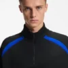Stretch-cotton sweatshirt with colourful panelling