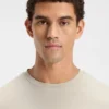 Stretch-cotton T-shirt with contrast logo