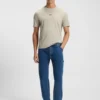 Stretch-cotton T-shirt with contrast logo
