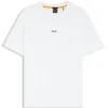 Stretch-cotton T-shirt with contrast logo