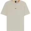 Stretch-cotton T-shirt with contrast logo