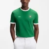 Stretch-cotton T-shirt with country flag and logo Stretch-cotton T-shirt with country flag and logo