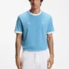 Stretch-cotton T-shirt with country flag and logo Stretch-cotton T-shirt with country flag and logo