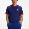 Stretch-cotton T-shirt with country flag and logo Stretch-cotton T-shirt with country flag and logo
