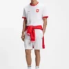 Stretch-cotton T-shirt with country flag and logo Stretch-cotton T-shirt with country flag and logo