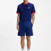 Stretch-cotton T-shirt with country flag and logo Stretch-cotton T-shirt with country flag and logo