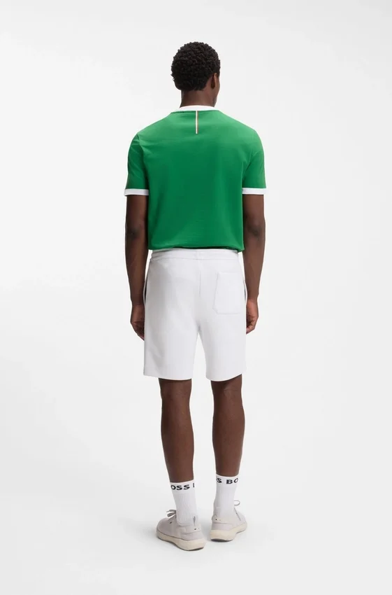Stretch-cotton T-shirt with country flag and logo Stretch-cotton T-shirt with country flag and logo