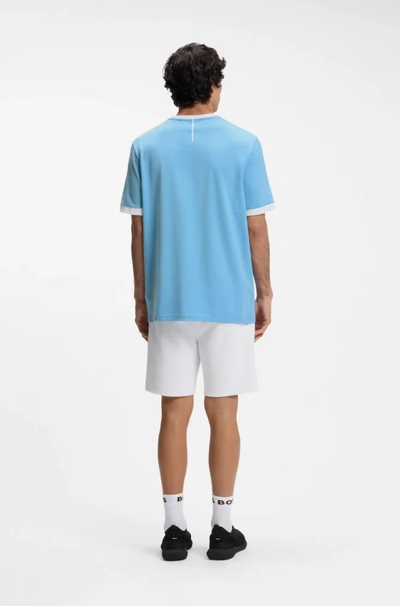 Stretch-cotton T-shirt with country flag and logo Stretch-cotton T-shirt with country flag and logo