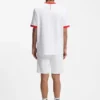Stretch-cotton T-shirt with country flag and logo Stretch-cotton T-shirt with country flag and logo