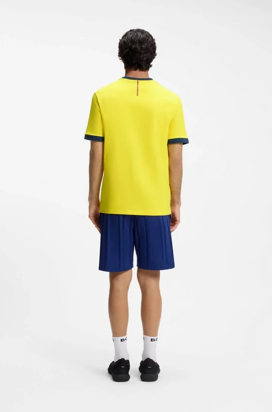 Stretch-cotton T-shirt with country flag and logo Stretch-cotton T-shirt with country flag and logo