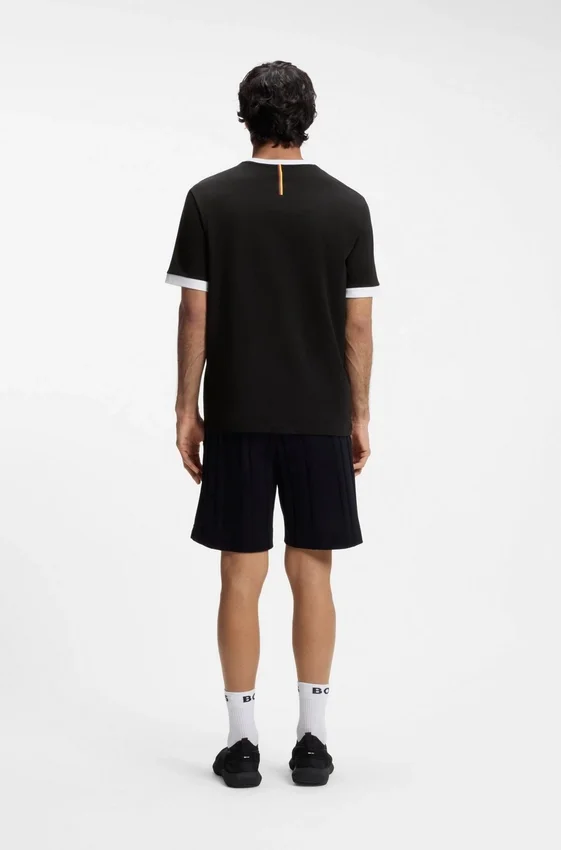 Stretch-cotton T-shirt with country flag and logo Stretch-cotton T-shirt with country flag and logo
