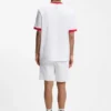 Stretch-cotton T-shirt with country flag and logo Stretch-cotton T-shirt with country flag and logo