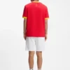 Stretch-cotton T-shirt with country flag and logo Stretch-cotton T-shirt with country flag and logo