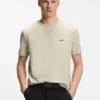 Stretch-cotton T-shirt with logo detail