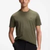 Stretch-cotton T-shirt with logo detail
