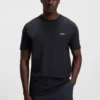 Stretch-cotton T-shirt with logo detail