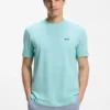 Stretch-cotton T-shirt with logo detail
