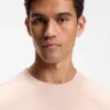 Stretch-cotton T-shirt with logo detail