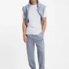 Stretch-cotton T-shirt with logo detail