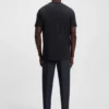 Stretch-cotton T-shirt with logo detail