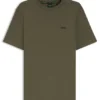 Stretch-cotton T-shirt with logo detail