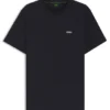 Stretch-cotton T-shirt with logo detail