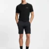 Stretch-cotton T-shirt with stripes and logo