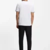 Stretch-cotton T-shirt with stripes and logo