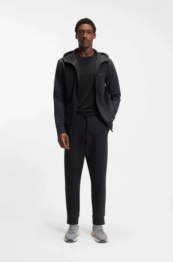 Stretch-cotton track pants with logo print Stretch-cotton track pants with logo print