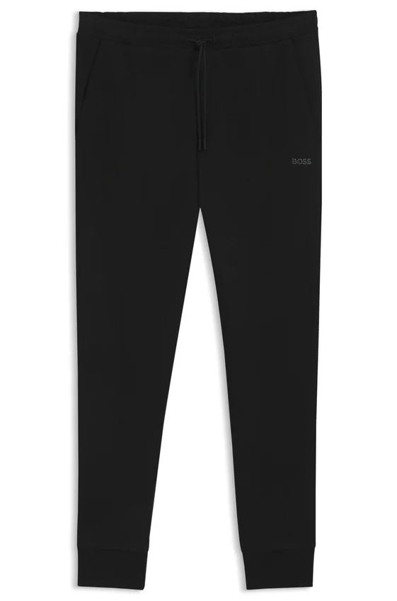 Stretch-cotton track pants with logo print Stretch-cotton track pants with logo print