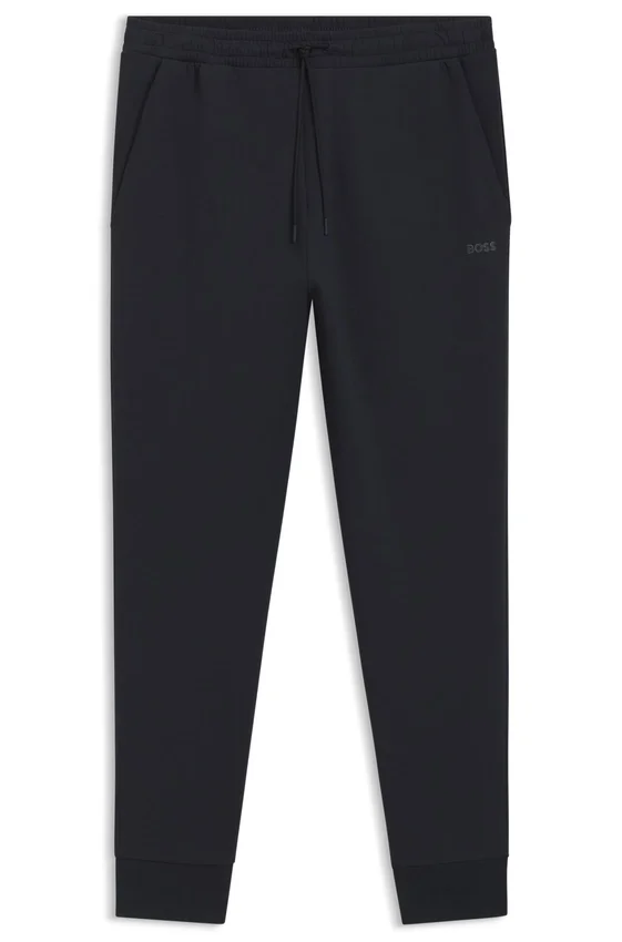 Stretch-cotton track pants with logo print Stretch-cotton track pants with logo print