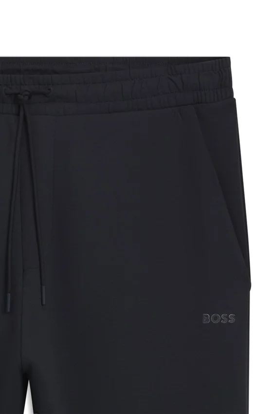 Stretch-cotton track pants with logo print Stretch-cotton track pants with logo print