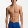 Stretch-cotton trunks with repeating logos