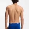 Stretch-cotton trunks with repeating logos