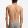 Stretch-cotton trunks with repeating logos