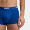 Stretch-cotton trunks with repeating logos
