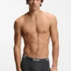 Stretch-cotton trunks with repeating logos