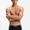 Stretch-cotton trunks with repeating logos
