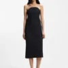 Stretch-crepe bandeau dress with internal corset Stretch-crepe bandeau dress with internal corset